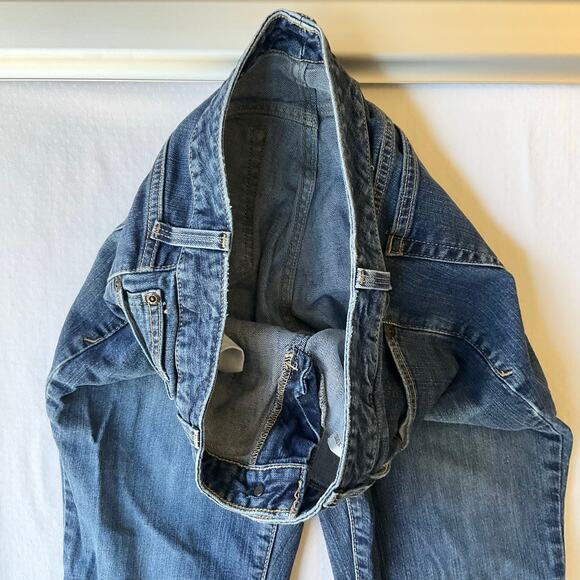 Specially Dyed Women’s Denim waxed Curvy Boot Cut Straight Jeans size 4S, Blue - Picture 11 of 12